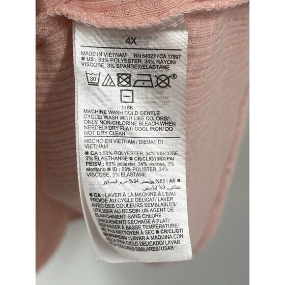 Old Navy Pink Tank Top Ribbed Flowy Sz 4X - Picture 4 of 5